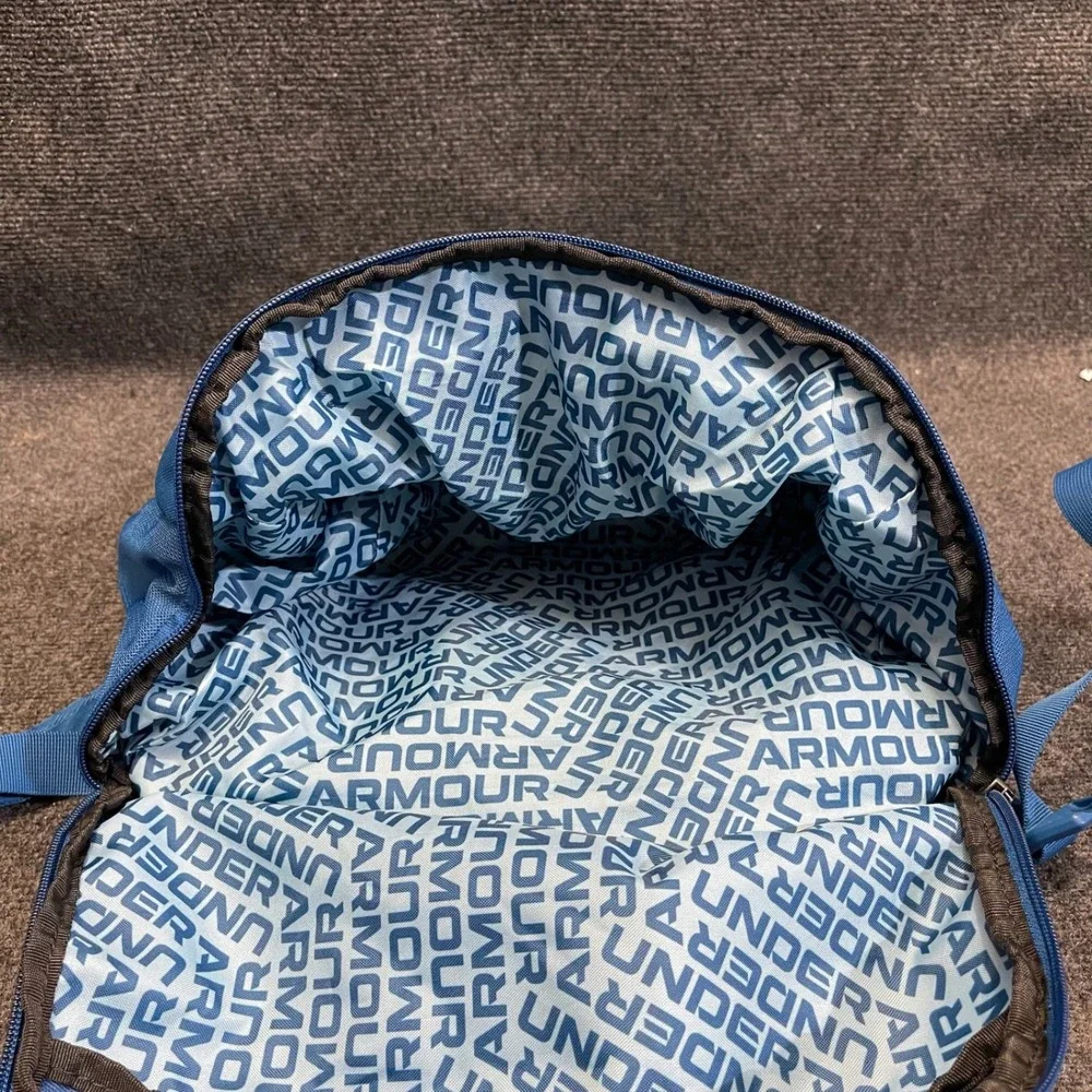 Under Armour 1361176‎ 426 Storm Hustle 5.0 Blue/White Backpack School Gym Travel